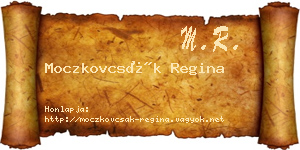 Moczkovcsák Regina névjegykártya